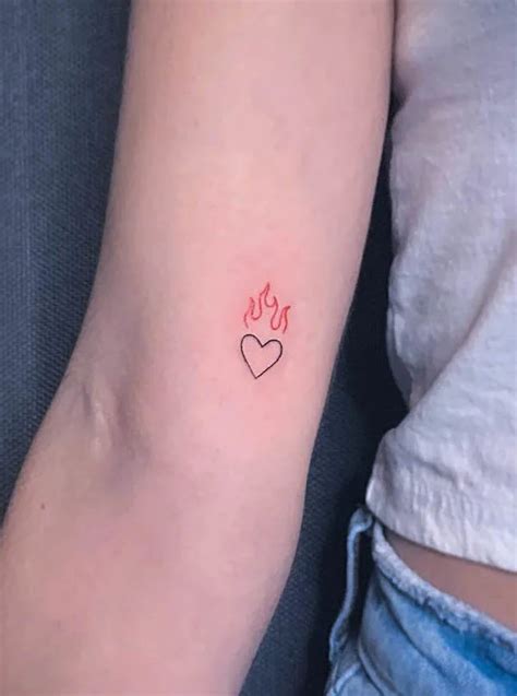 fire and air tattoo ideas|fire heart tattoos.